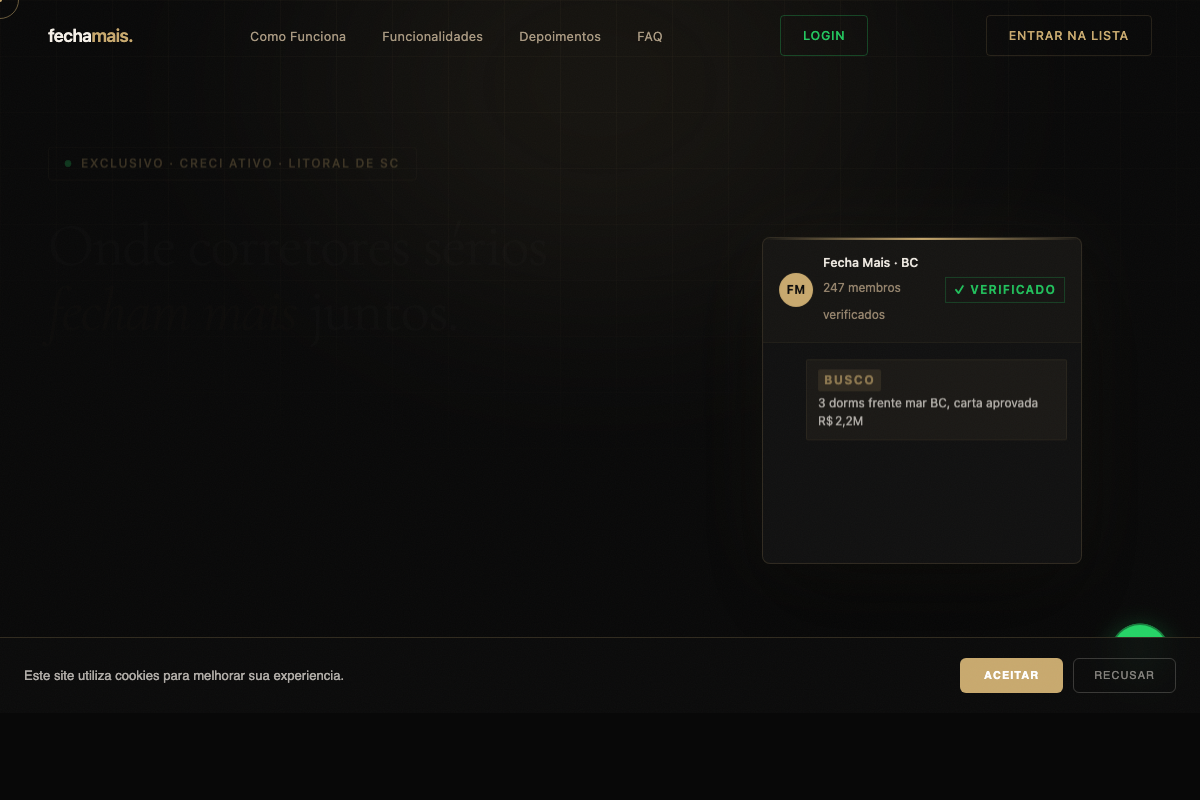 Fecha Mais — Landing Page